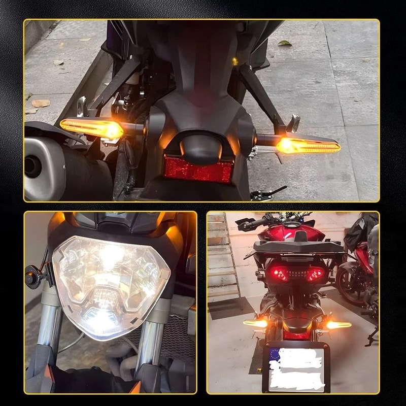 Waterproof LED Turn Signal Blinker Lights For Yamaha High Brightness Motorcycle Signals 8