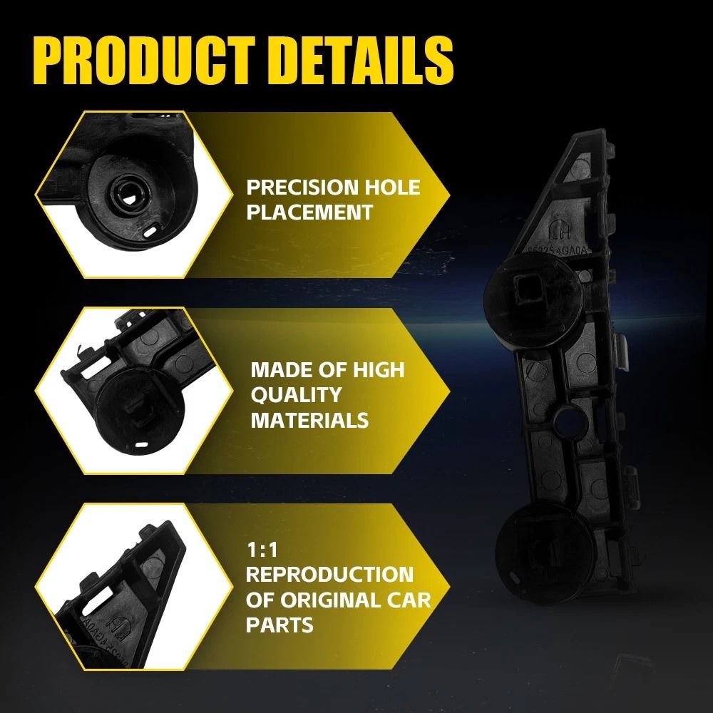 Bumper Support Brackets Left Right Rear Perfect Fit LongLasting 3