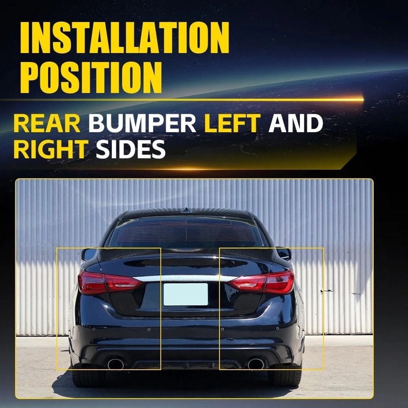 Bumper Support Brackets Left Right Rear Perfect Fit LongLasting 4