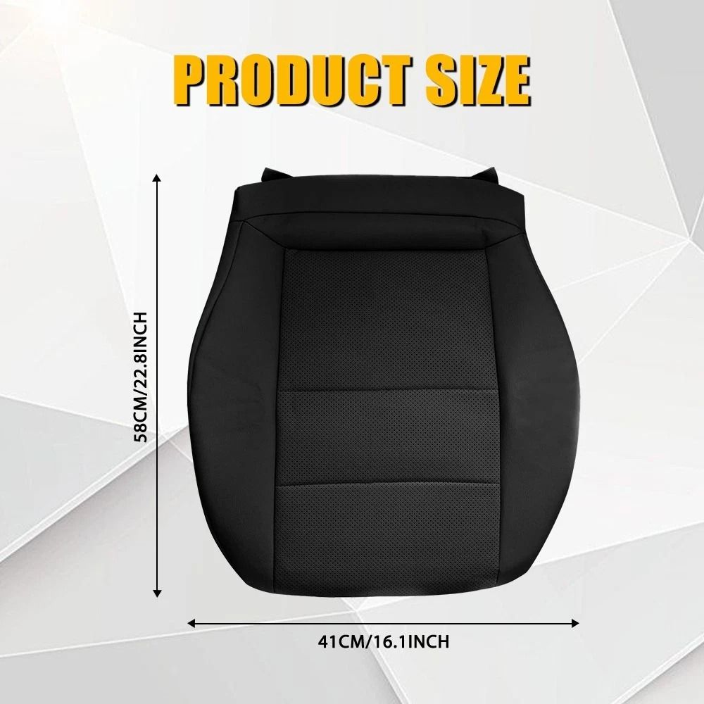 HighQuality Leather Driver Bottom Seat Cover WearResistant Breathable 3