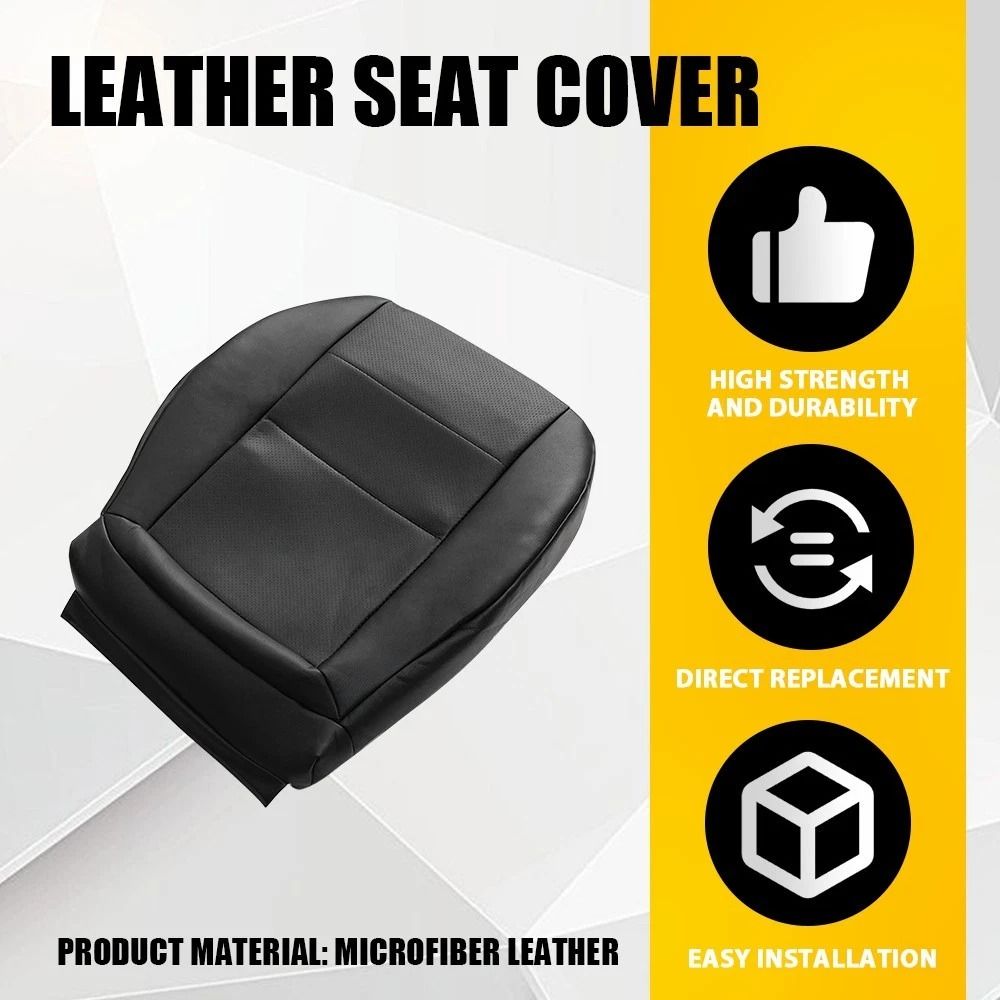 HighQuality Leather Driver Bottom Seat Cover WearResistant Breathable 8