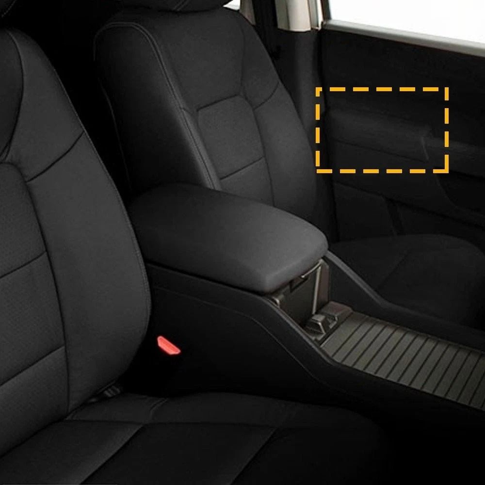 Black Leather Front Door Panels Armrest Cover Scratch Resistant Soft Comfortable 0