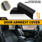Black Leather Front Door Panels Armrest Cover Scratch Resistant Soft Comfortable 7