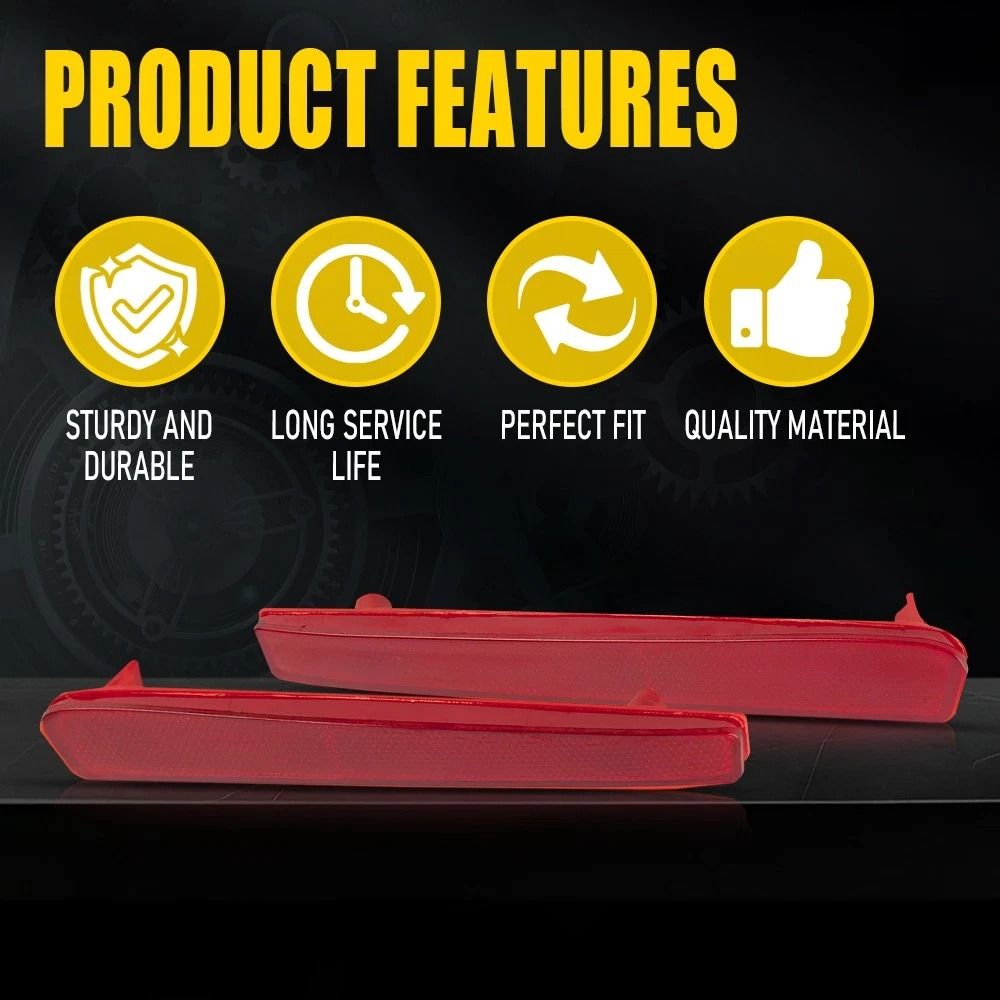 Tail Lamp Case Rear Bumper Reflector Light LeftRight HighQuality ABS 7