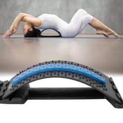 posture massager for back pain relief, adjustable stretcher extender, lumbar support for sciatica and spine health