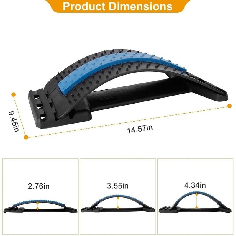 Posture Massager For Back Pain Relief Adjustable Stretcher Extender Lumbar Support For Sciatica And 5