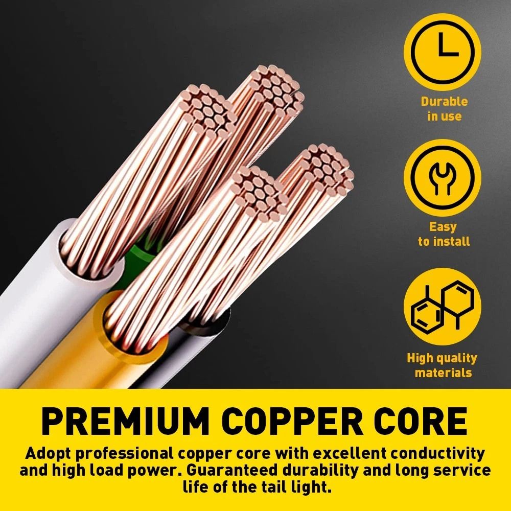 Tail Lamp Wiring Harness For Driver Side Durable Plastic And Copper Construction 4