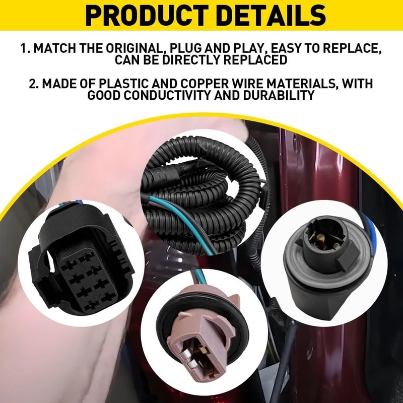 Tail Lamp Wiring Harness For Driver Side Durable Plastic And Copper Construction 7