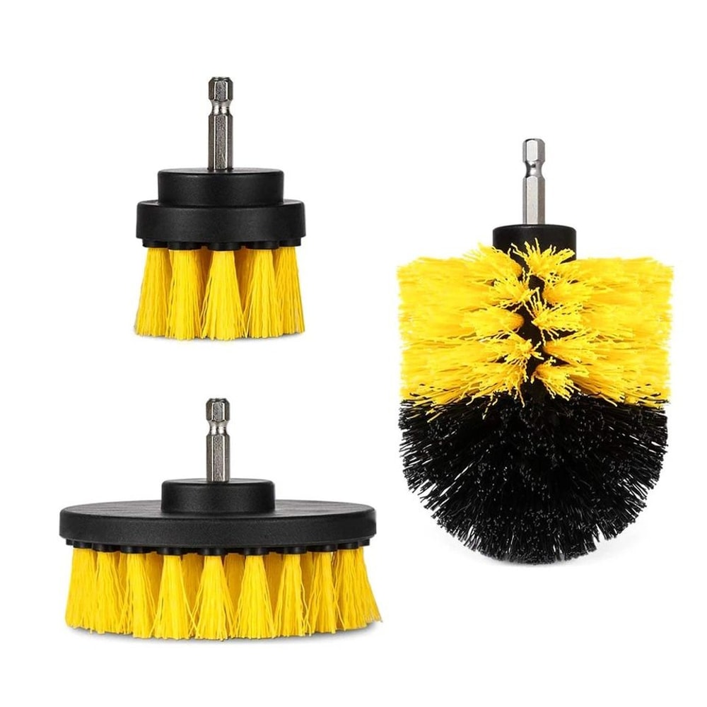 Drill Brush Set Tile Grout Scrubber Auto Cleaner Combo For Floors And Walls 0