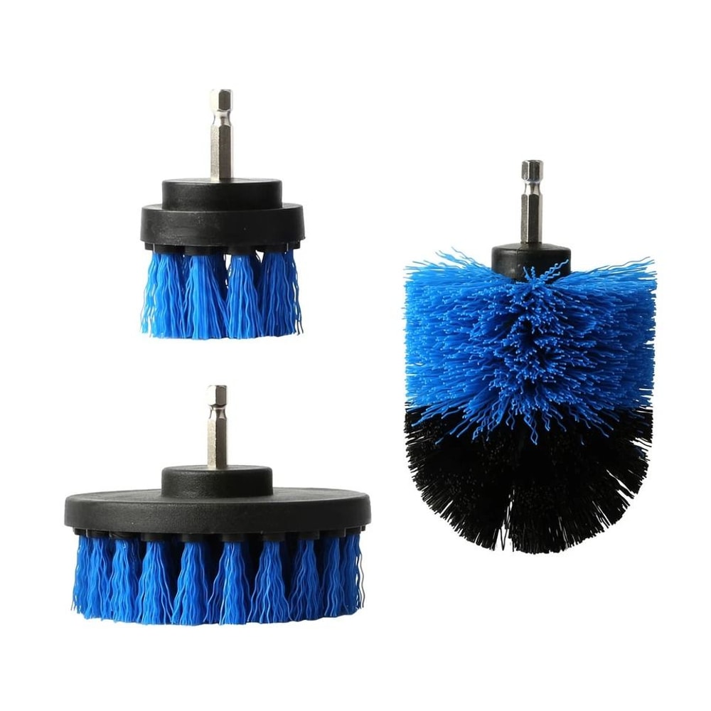 Drill Brush Set Tile Grout Scrubber Auto Cleaner Combo For Floors And Walls 1