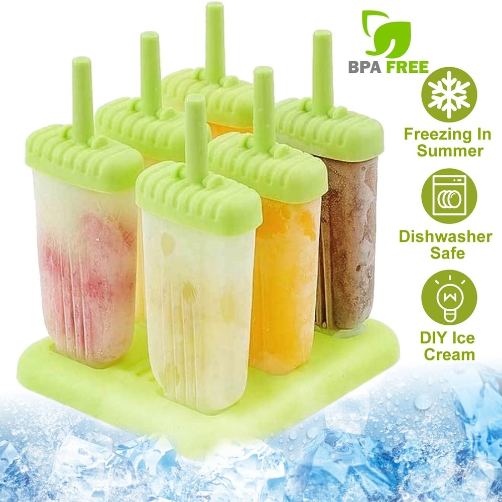 Reusable Popsicle Molds DIY Ice Cream Plastic Popsicle Mold Create Homemade Popsicles 0
