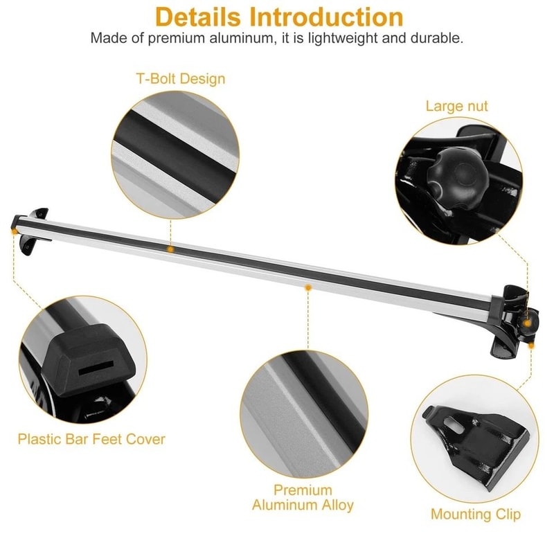 Aluminum Car Roof Rack Universal Roof Rack Cross Bars Carrier For Bikes Snowboards Camping Gear 8