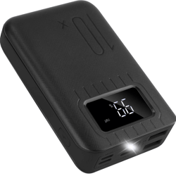 power bank for heated vest & mobile phones, lcd display, dual usb charging ports, portable charger