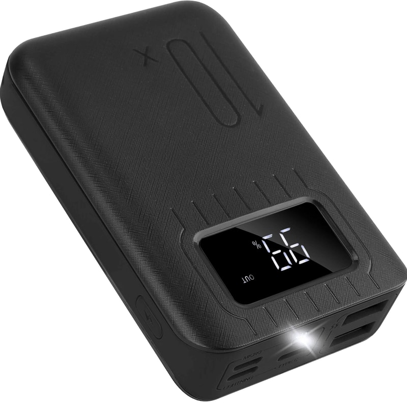 Power Bank For Heated Vest Mobile Phones LCD Display Dual USB Charging Ports Portable Charger 0