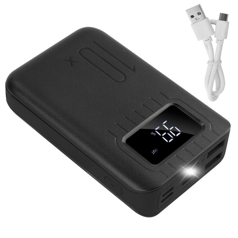Power Bank For Heated Vest Mobile Phones LCD Display Dual USB Charging Ports Portable Charger 1