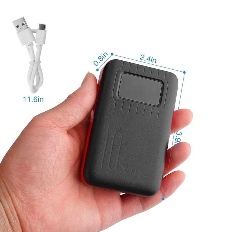 Power Bank For Heated Vest Mobile Phones LCD Display Dual USB Charging Ports Portable Charger 4