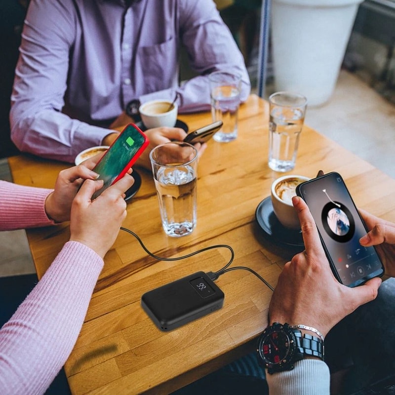 Power Bank For Heated Vest Mobile Phones LCD Display Dual USB Charging Ports Portable Charger 5