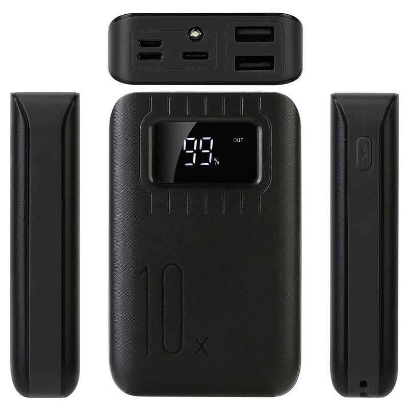 Power Bank For Heated Vest Mobile Phones LCD Display Dual USB Charging Ports Portable Charger 7