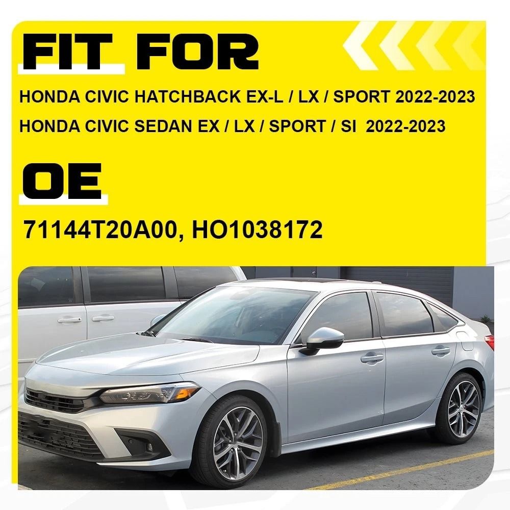 Front Fog Light Cover Set Perfect Fit Easy Installation Impact Resistance 2