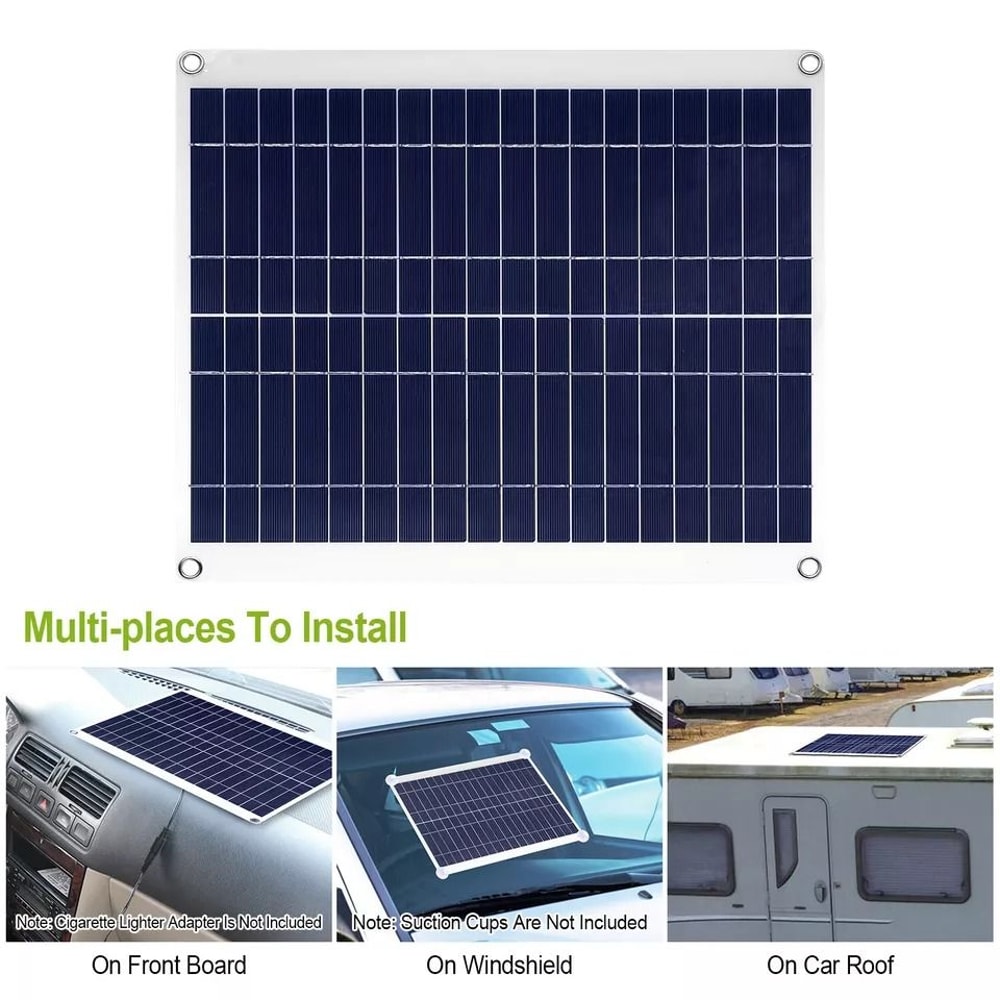 Flexible Solar Panel Charger Trickle Battery Kit For RV Boat Car And Emergency Use 1