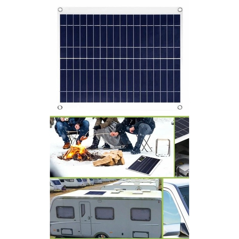 Flexible Solar Panel Charger Trickle Battery Kit For RV Boat Car And Emergency Use 11