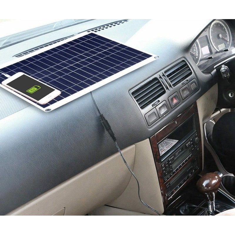 Flexible Solar Panel Charger Trickle Battery Kit For RV Boat Car And Emergency Use 0