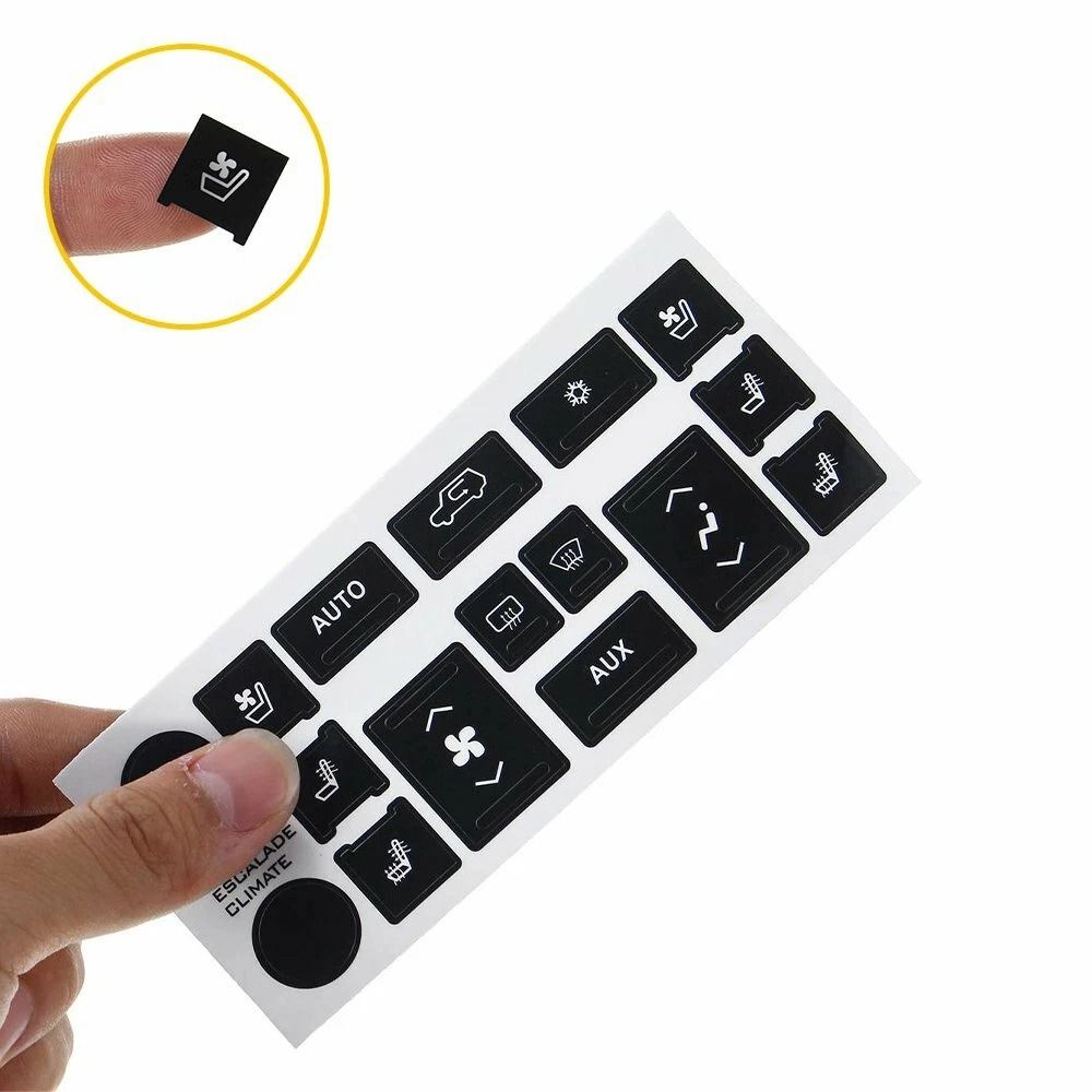 Climate Control Button Repair Decals AC Heat Button Overlays Simple Fix For Worn Out Buttons 0