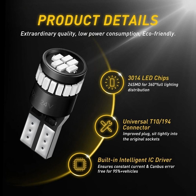 Bright Red LED Inner Tail Light Bulb Tail Lamp For Enhanced Visibility 4