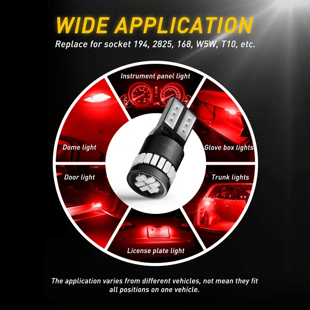 Bright Red LED Inner Tail Light Bulb Tail Lamp For Enhanced Visibility 5