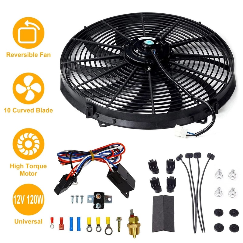 Electric Radiator Cooling Fan Universal Slim Fan CFM Push Pull 0