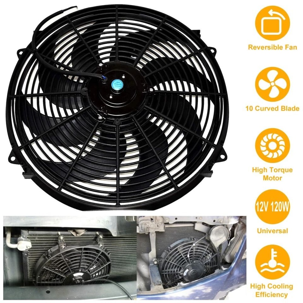 Electric Radiator Cooling Fan Universal Slim Fan CFM Push Pull 6