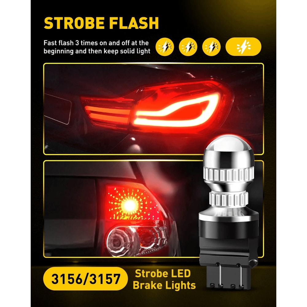 LED Brake Tail Light Red Safety Warning Flashing Light 1