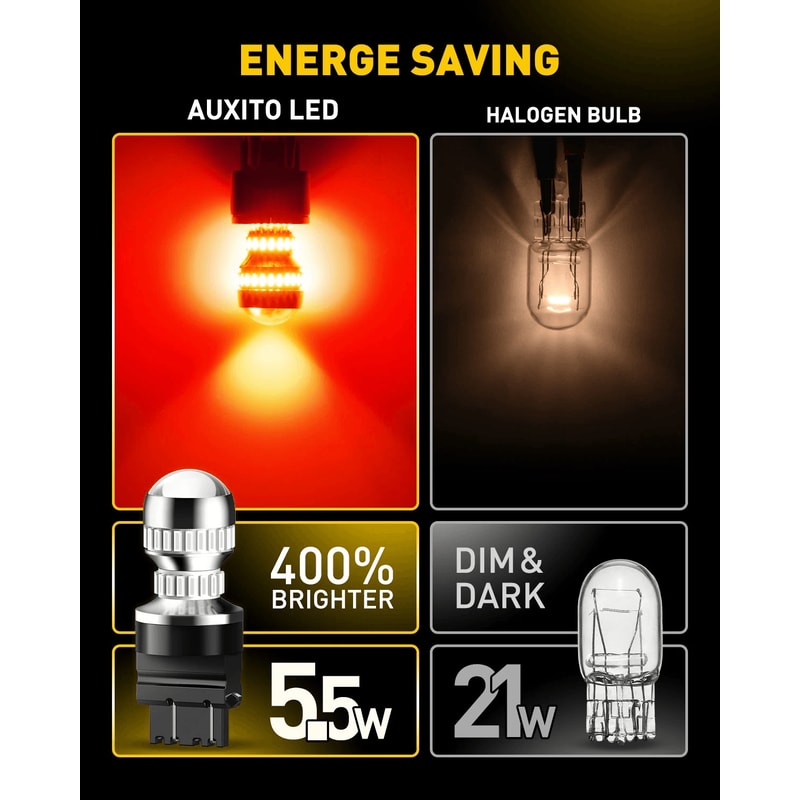 LED Brake Tail Light Red Safety Warning Flashing Light 4