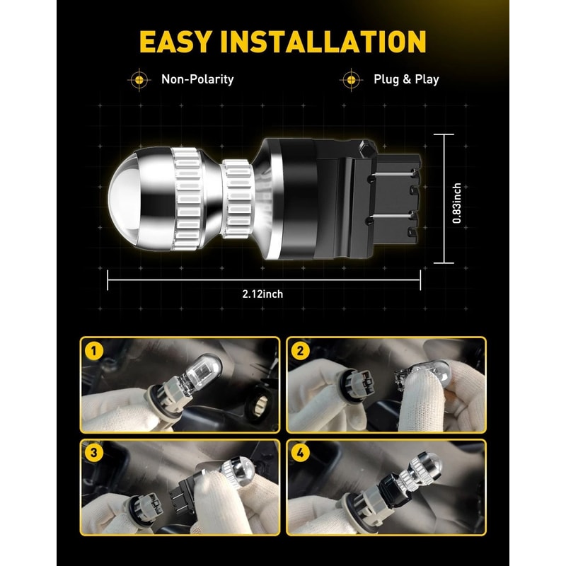 LED Brake Tail Light Red Safety Warning Flashing Light 5