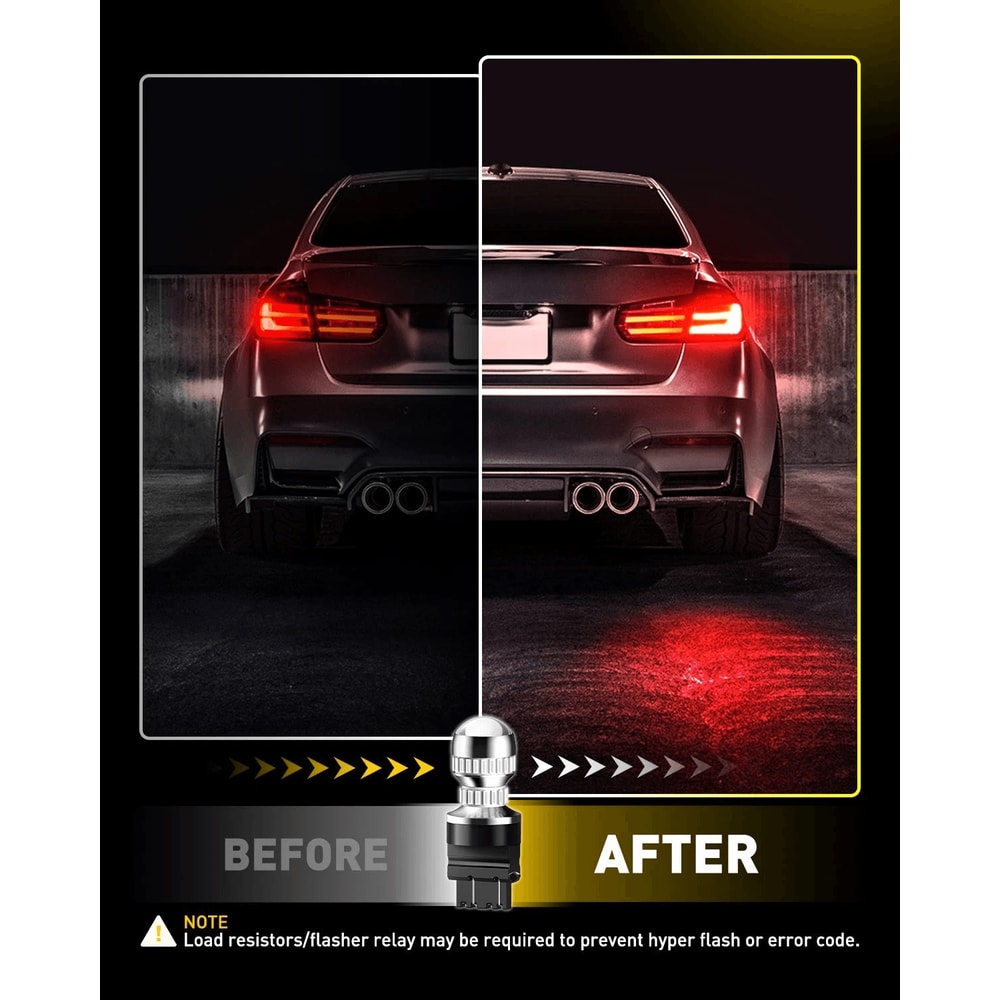 LED Brake Tail Light Red Safety Warning Flashing Light 6