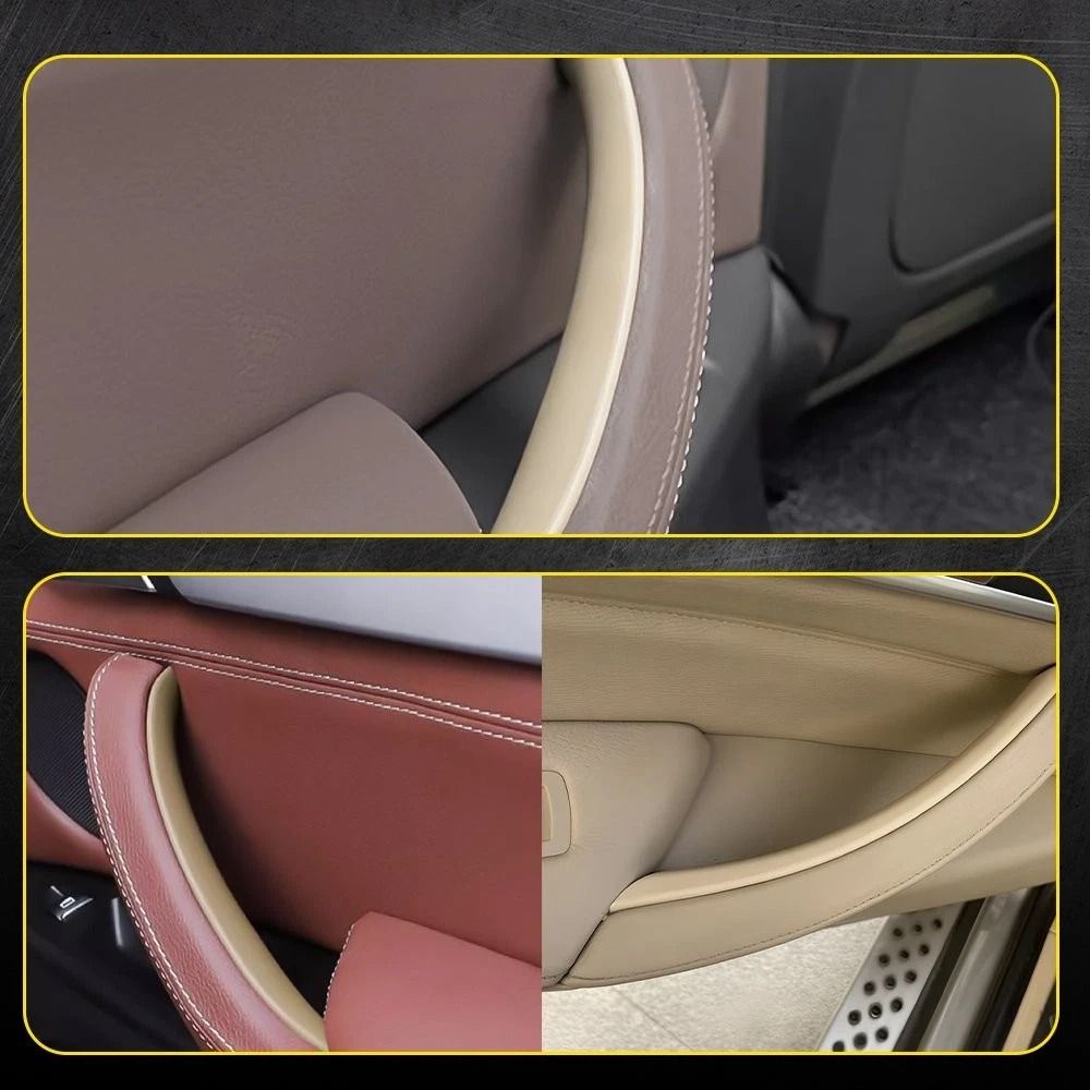 Beige Interior Door Handle Trim Pull Cover Easy Installation Replacement 8