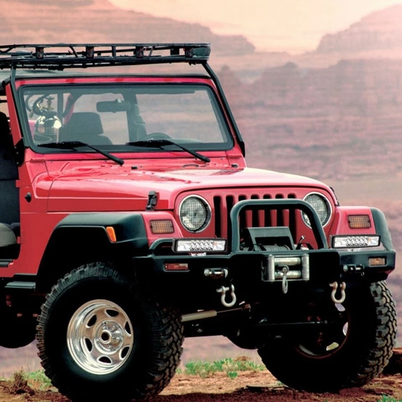 LED Light Bar Fog Light For Jeep Truck Waterproof Spot Flood Beam Offroad Work Light 9