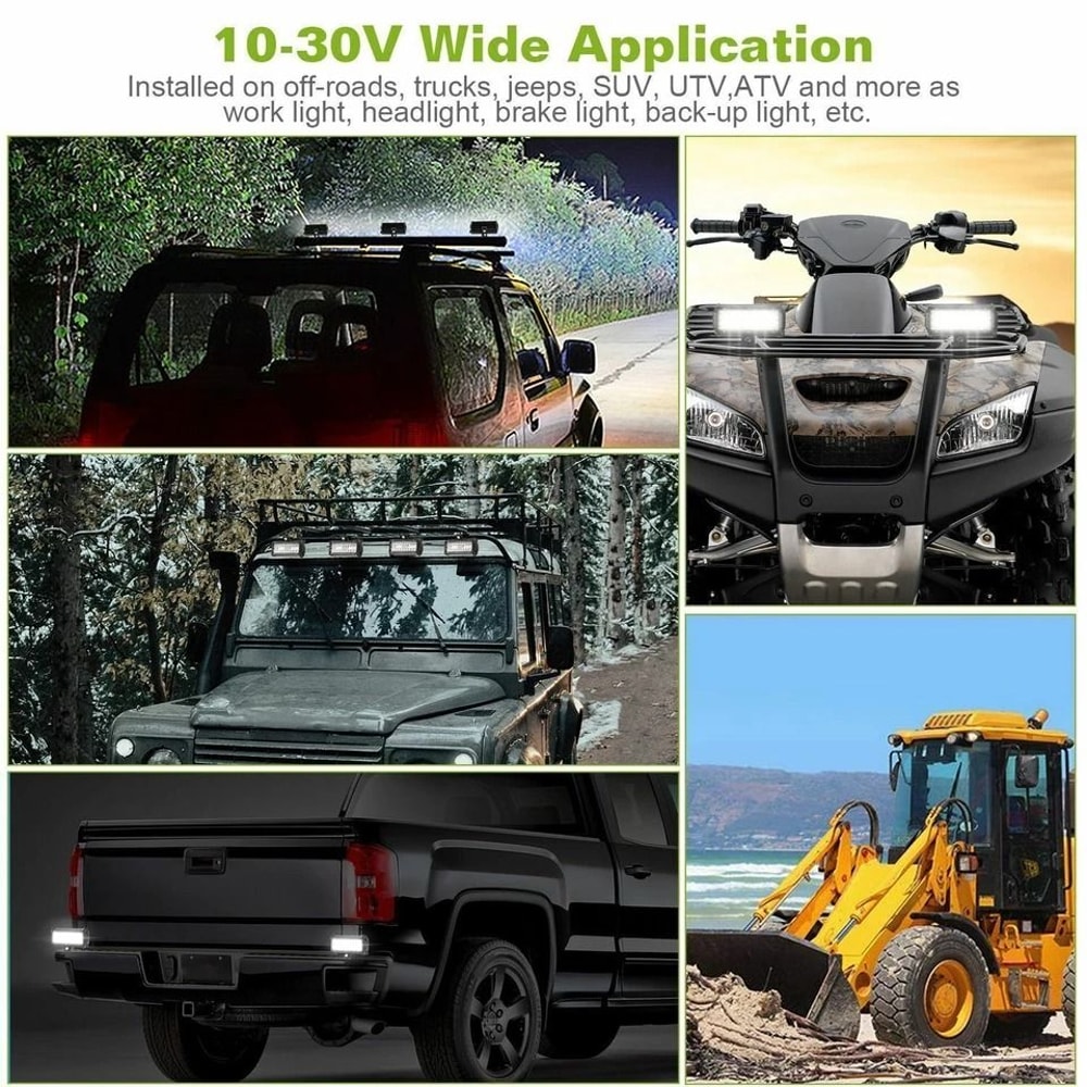 LED Work Light Bar Offroad Truck Jeep Fog Lamp Waterproof Flood Spot Combo For ATV UTV Boat Driving 4