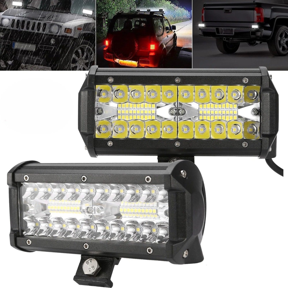 LED Work Light Bar Offroad Truck Jeep Fog Lamp Waterproof Flood Spot Combo For ATV UTV Boat Driving 0