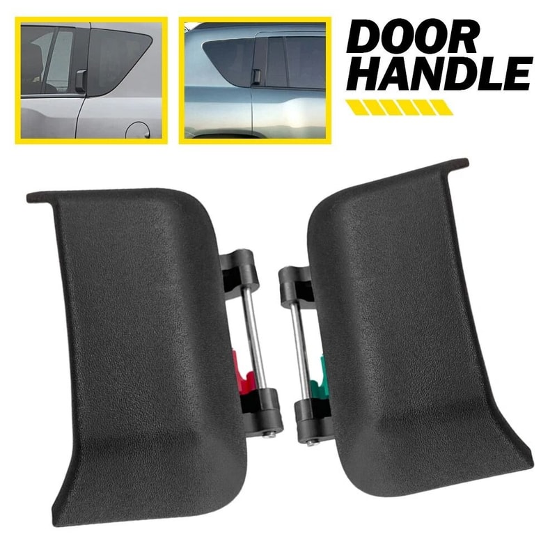 Black Outside Rear Left And Right Door Handle Perfect Fitment Quality Material 1
