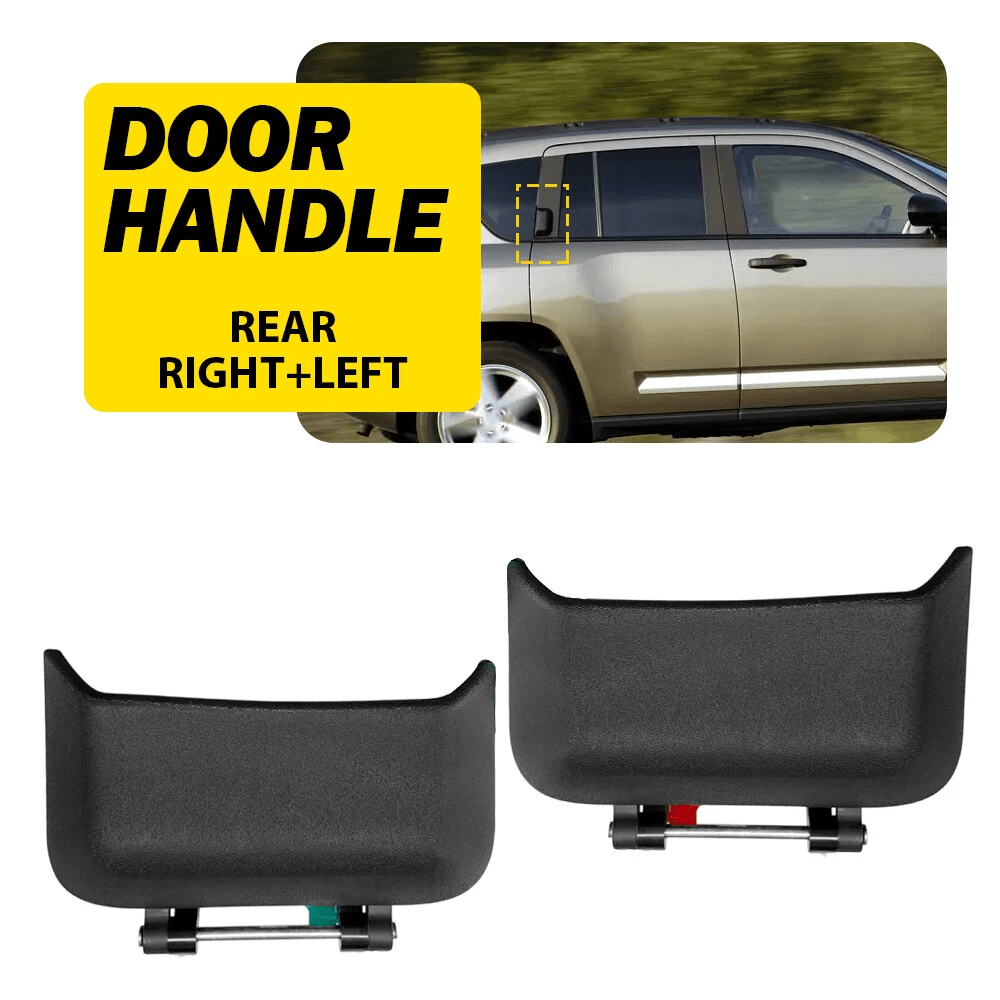 Black Outside Rear Left And Right Door Handle Perfect Fitment Quality Material 9