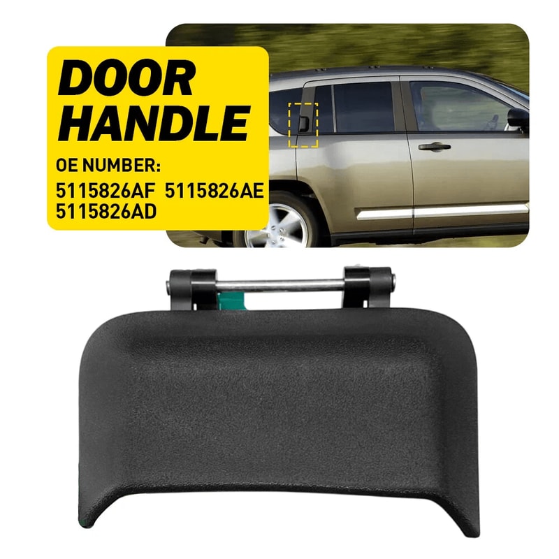 Black Outside Rear Left And Right Door Handle Perfect Fitment Quality Material 10