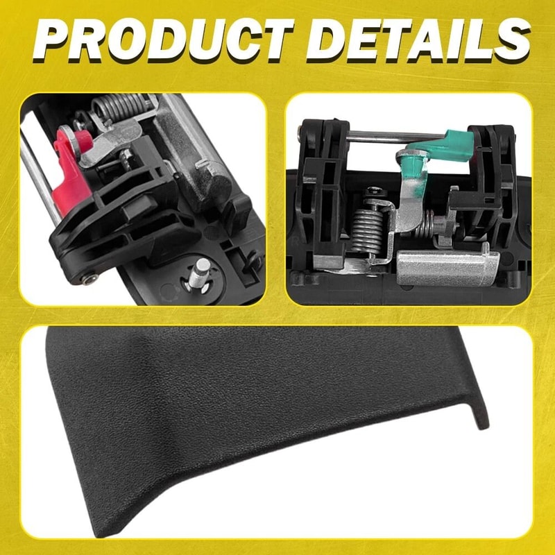 Black Outside Rear Left And Right Door Handle Perfect Fitment Quality Material 2