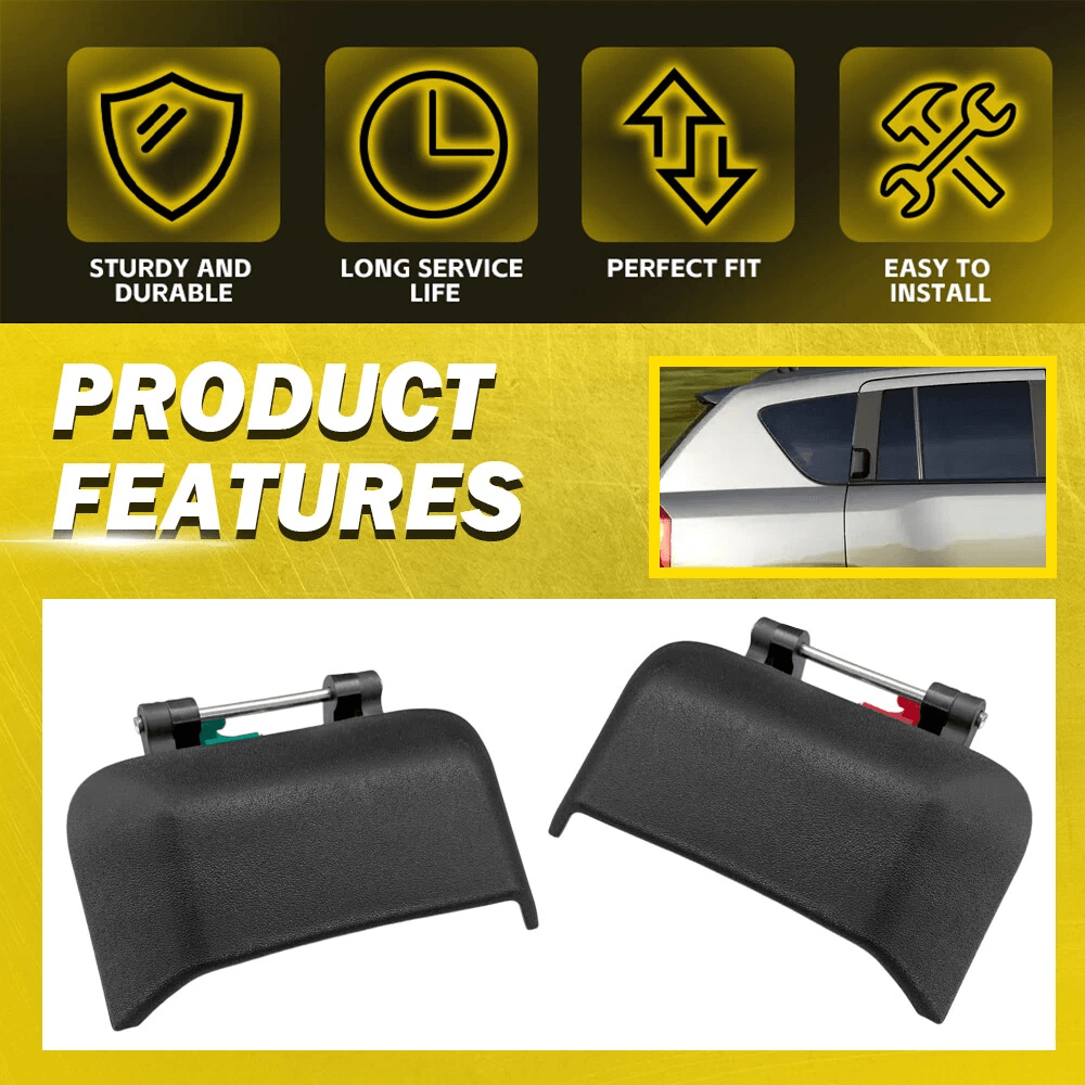 Black Outside Rear Left And Right Door Handle Perfect Fitment Quality Material 4