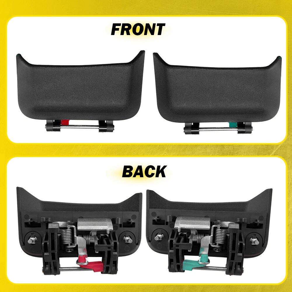 Black Outside Rear Left And Right Door Handle Perfect Fitment Quality Material 7