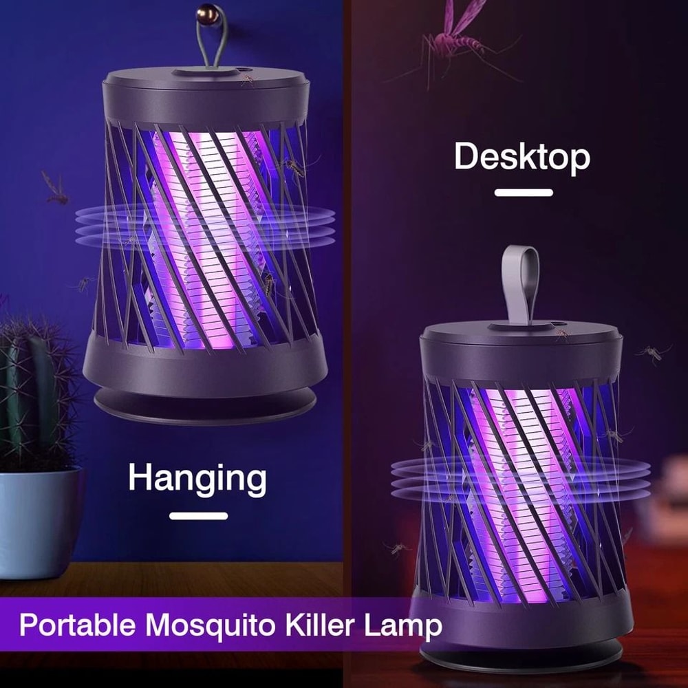 Electric Bug Zapper Portable Mosquito Killer Lamp Rechargeable Insect Fly Trap UV Light With Shock 14