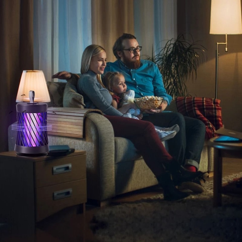 Electric Bug Zapper Portable Mosquito Killer Lamp Rechargeable Insect Fly Trap UV Light With Shock 3