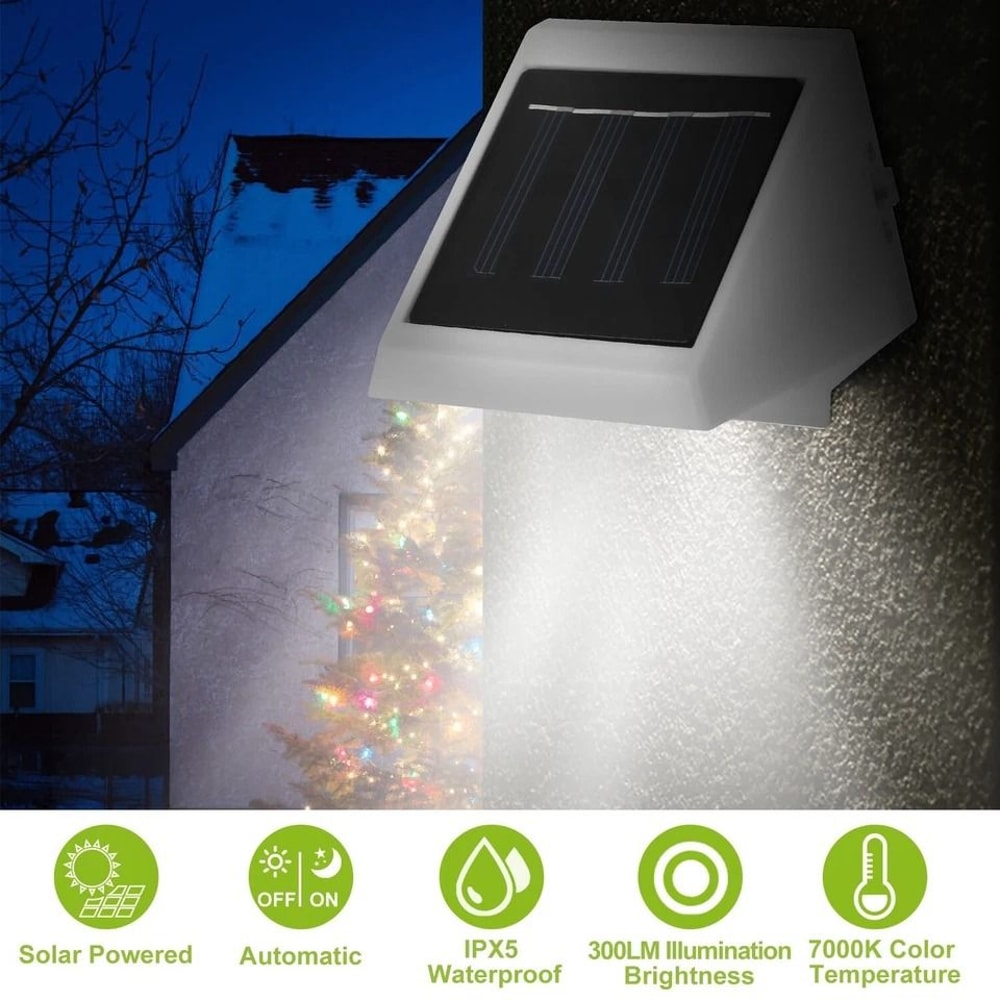 Solar Powered Waterproof Light Outdoor Garden Stair Fence Security Lamp LED EnergySaving Waterproof