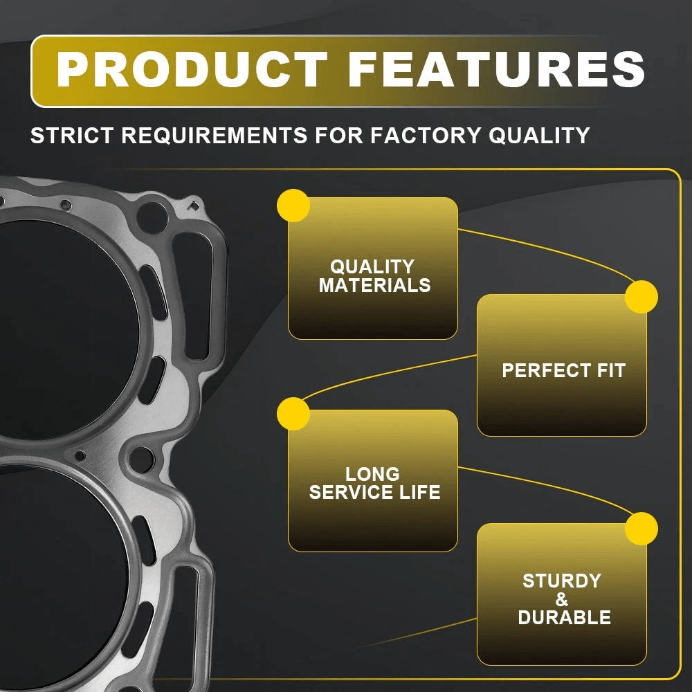 Engine Seal Kit Cylinder Head Gasket Set Precision OEM Fit Durable Multi Layer Design No Leaks 5