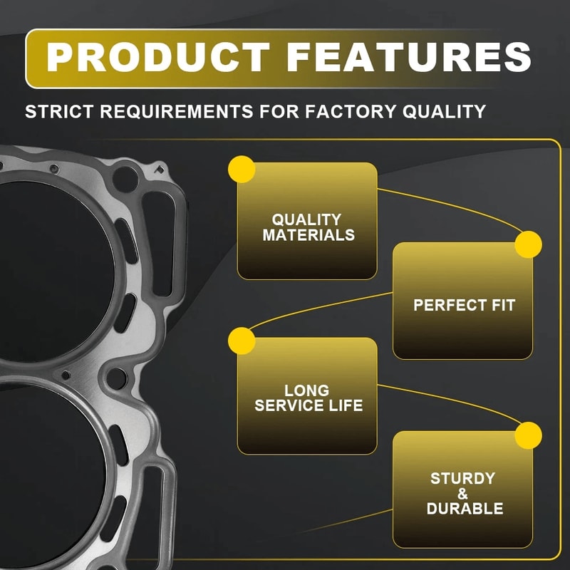 Engine Seal Kit Cylinder Head Gasket Set Precision OEM Fit Durable Multi Layer Design No Leaks 5